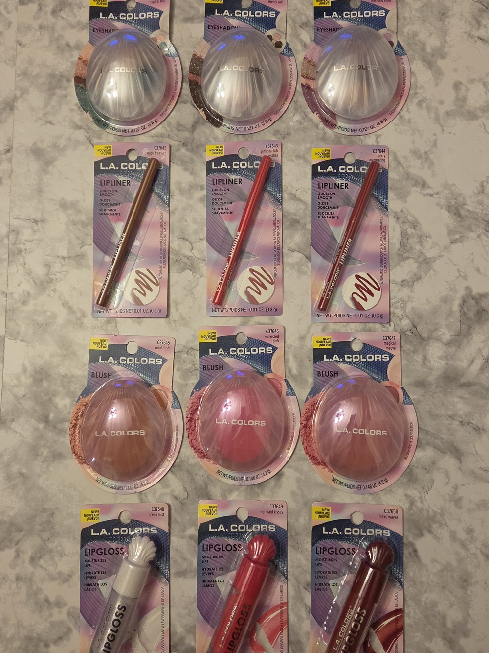 L.A. COLORS Aquati Glam Mermaid 12 Piece Complete Collection - Eye, Lip, Cheek
